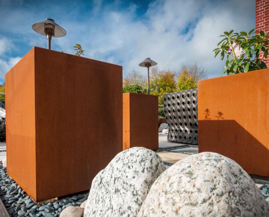 墨脱锈钢板花箱